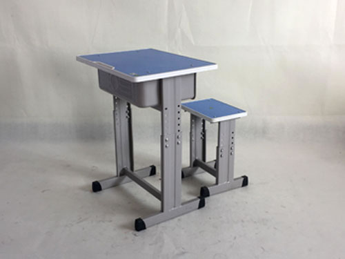 雙滑道課（kè）桌椅藍色